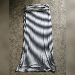 J. Crew Ivory/Navy Maxi Skirt